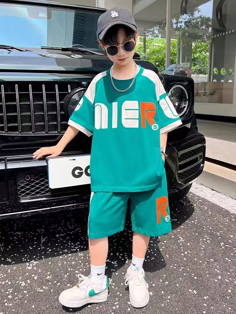 儿童速干套装透气网孔运动球服中大童运动衣冰凉透气宽松帅气运动