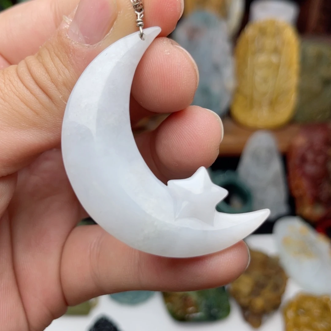 定制翡翠未镶嵌月星