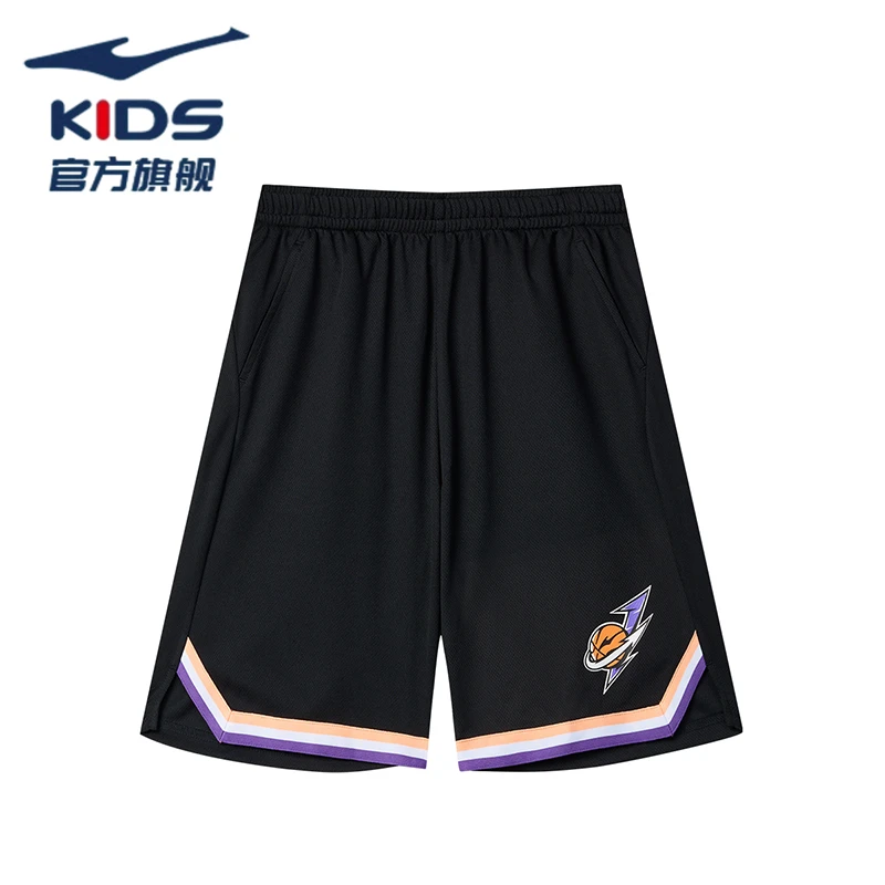 鸿星尔克半场风云儿童运动裤新款男童潮流短裤中大童运动休闲裤子