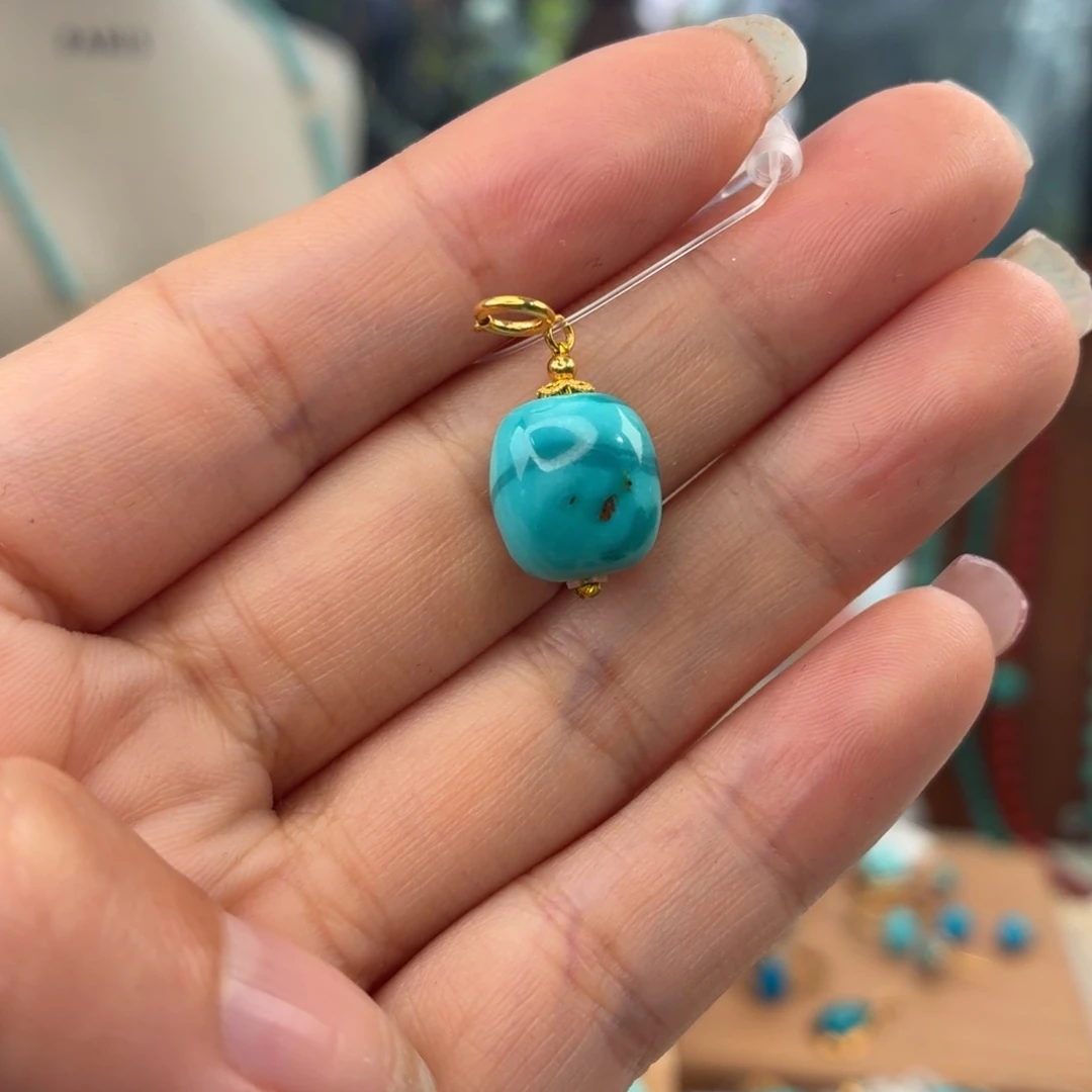 绿松石18K金镶嵌颈饰