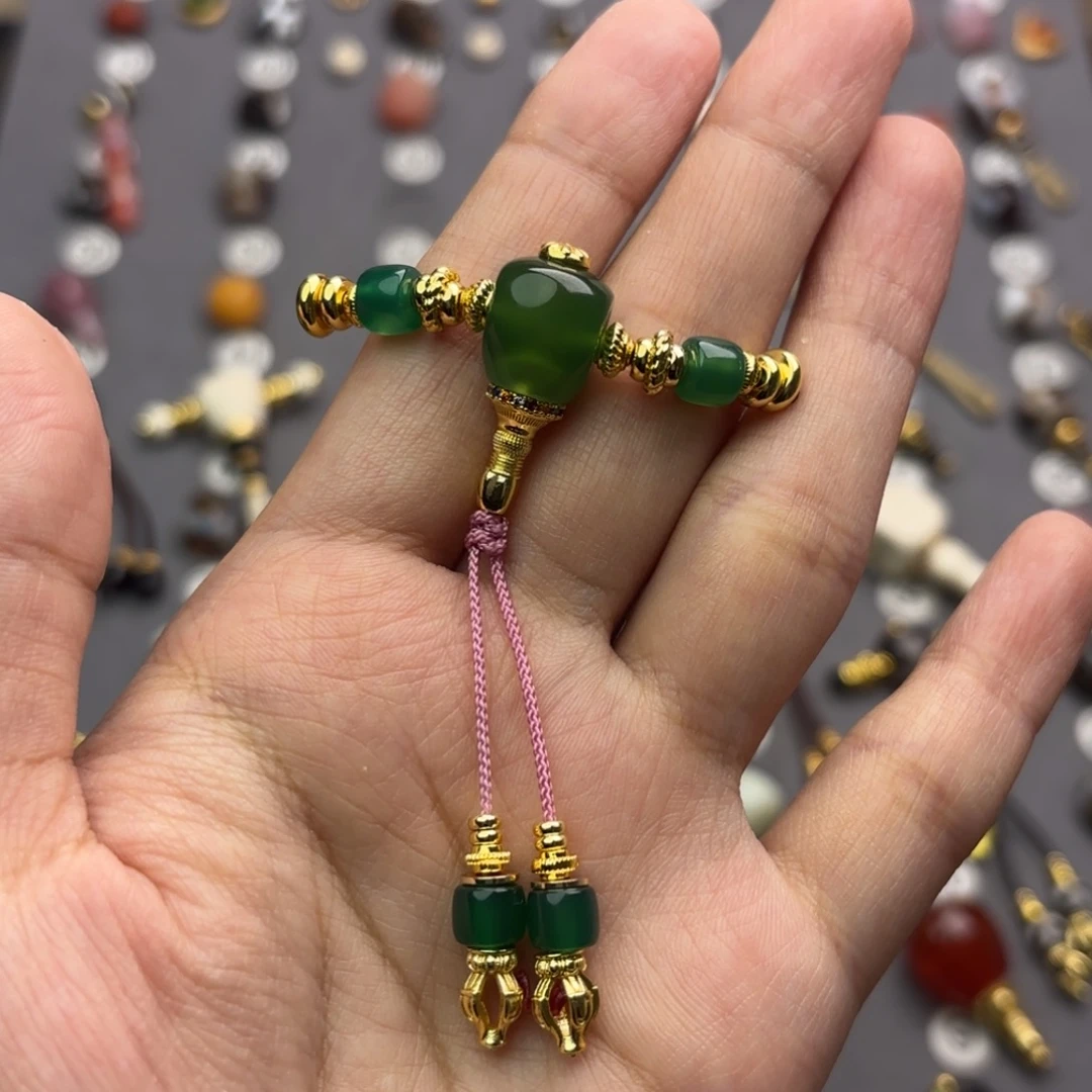 玛瑙/玉髓未镶嵌文玩配饰适配4-7mm的串