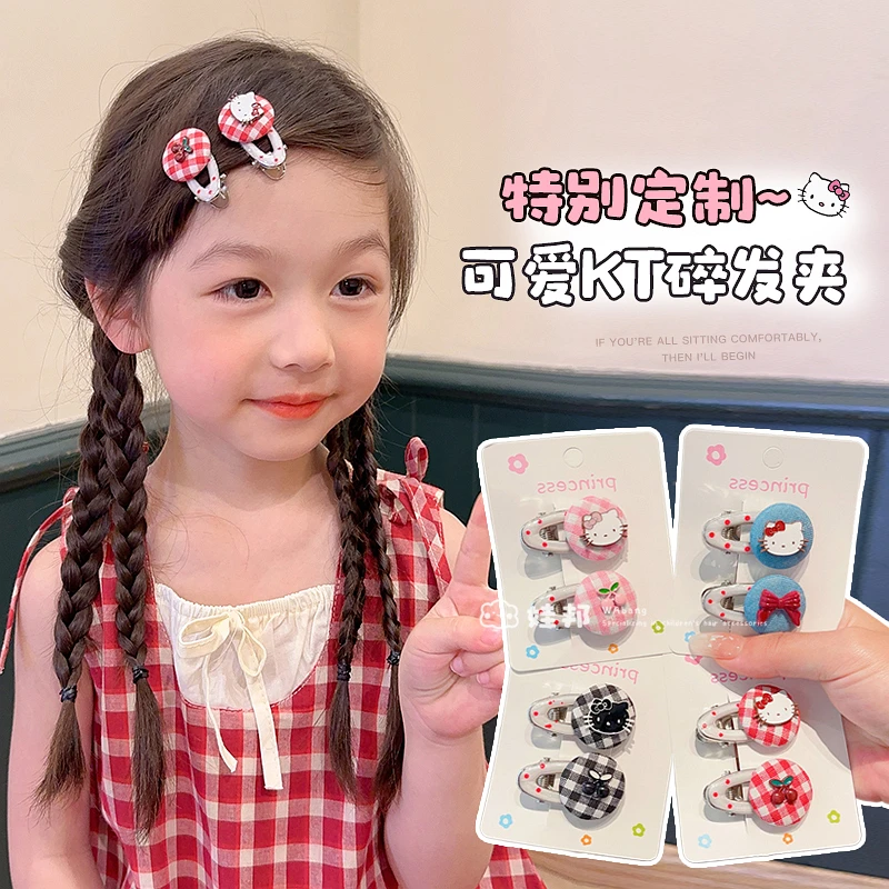 儿童卡通KT猫发夹女童可爱刘海夹宝宝前额不伤发碎发夹子女孩头饰