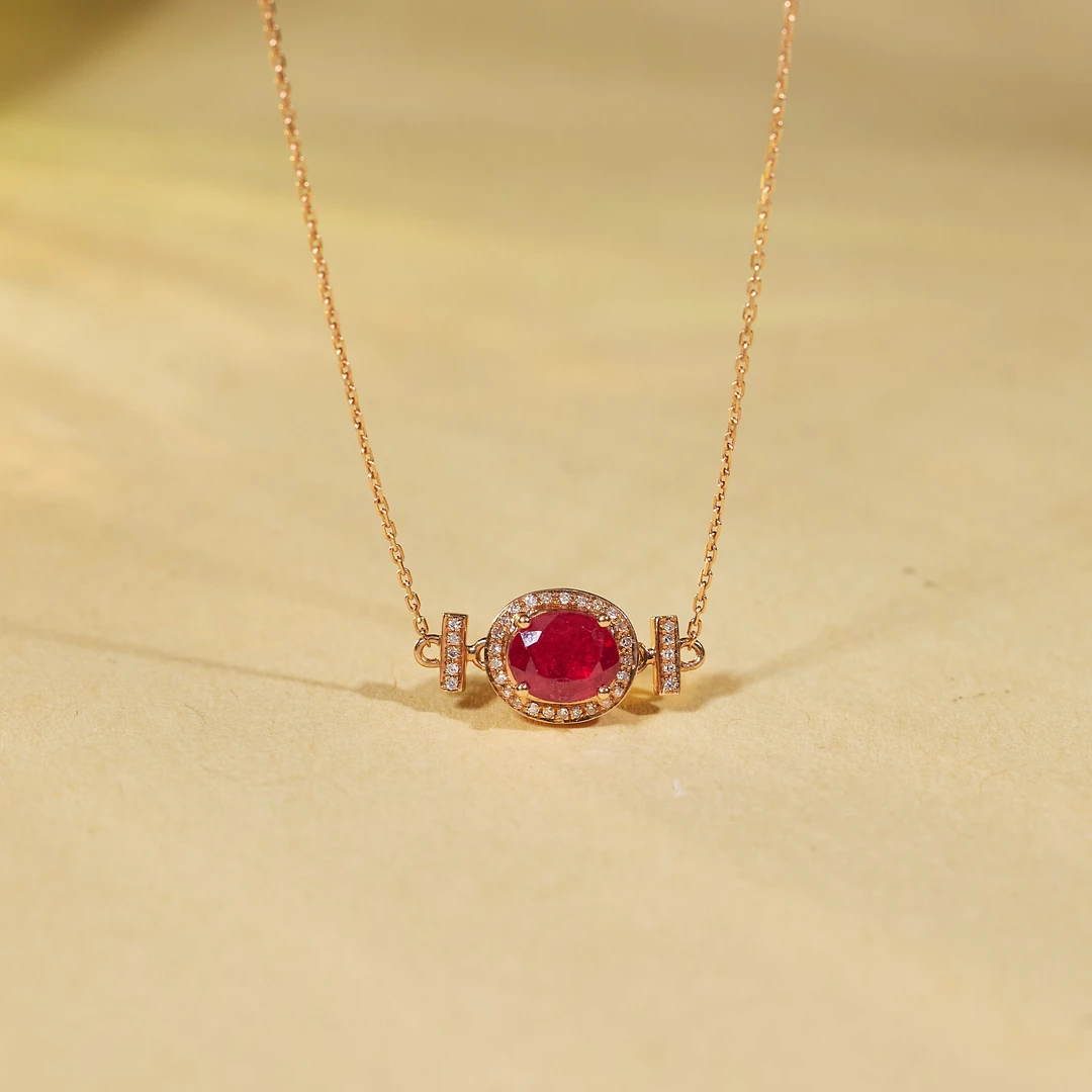 非遗好物分享【歪歪】红宝锁骨链*18K金（多样性发一）XB-Q1124