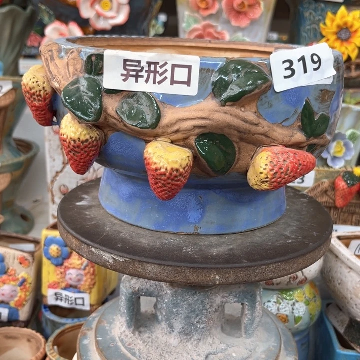 紫砂花盆粗陶材质多肉花盆