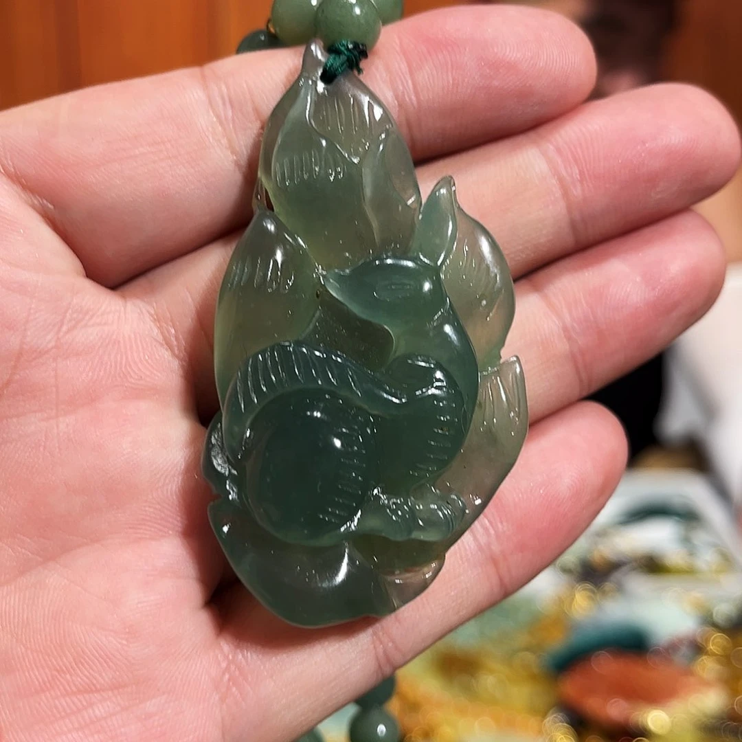 岫玉未镶嵌毛衣链