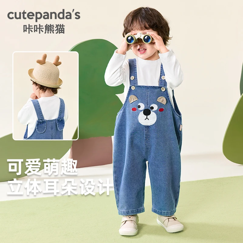 【现货】婴儿衣服牛仔背带裤长裤秋装春秋儿童男女宝裤子春季Y9691