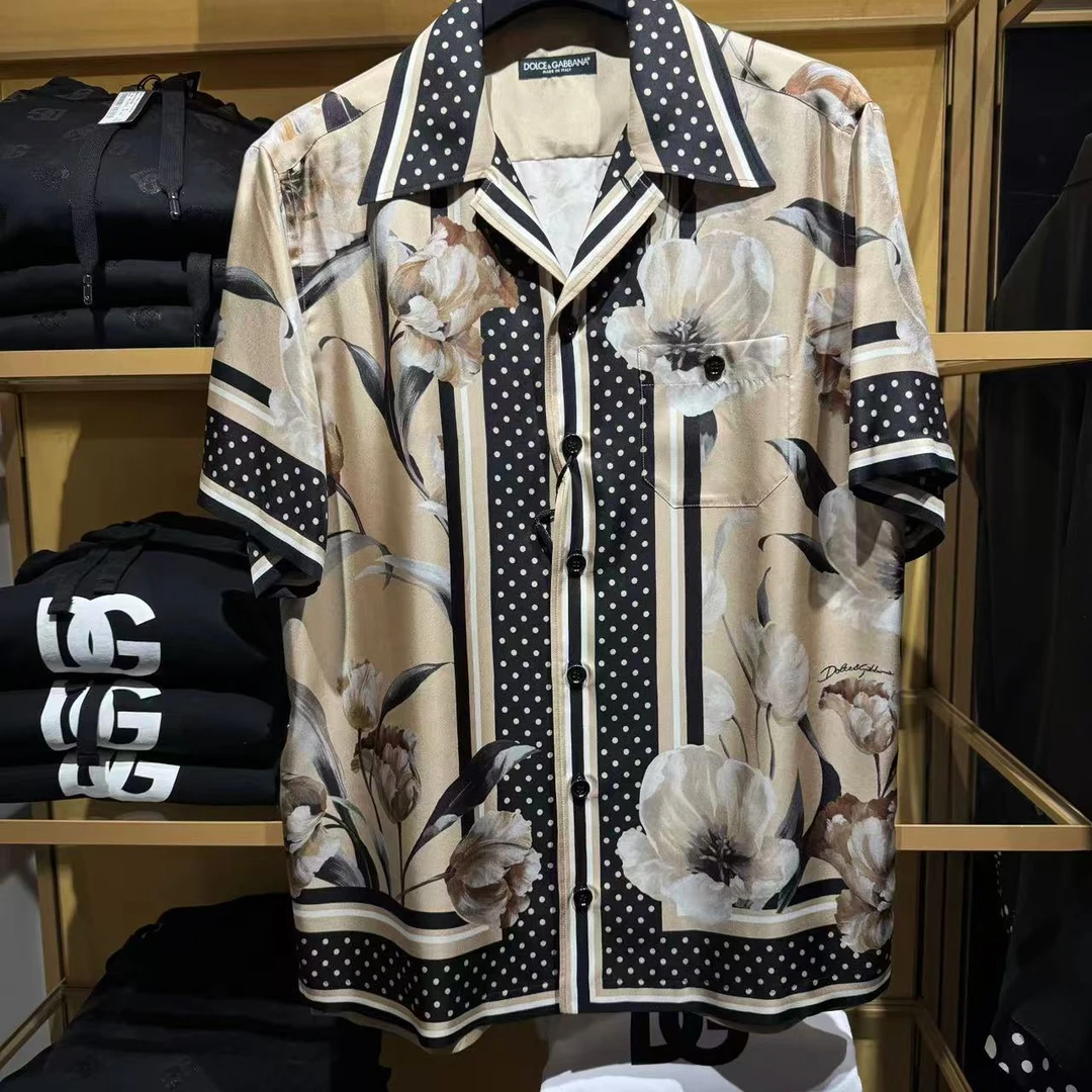 【CC在欧洲】D....G折扣款2号  桑蚕丝玫瑰系列衬衫