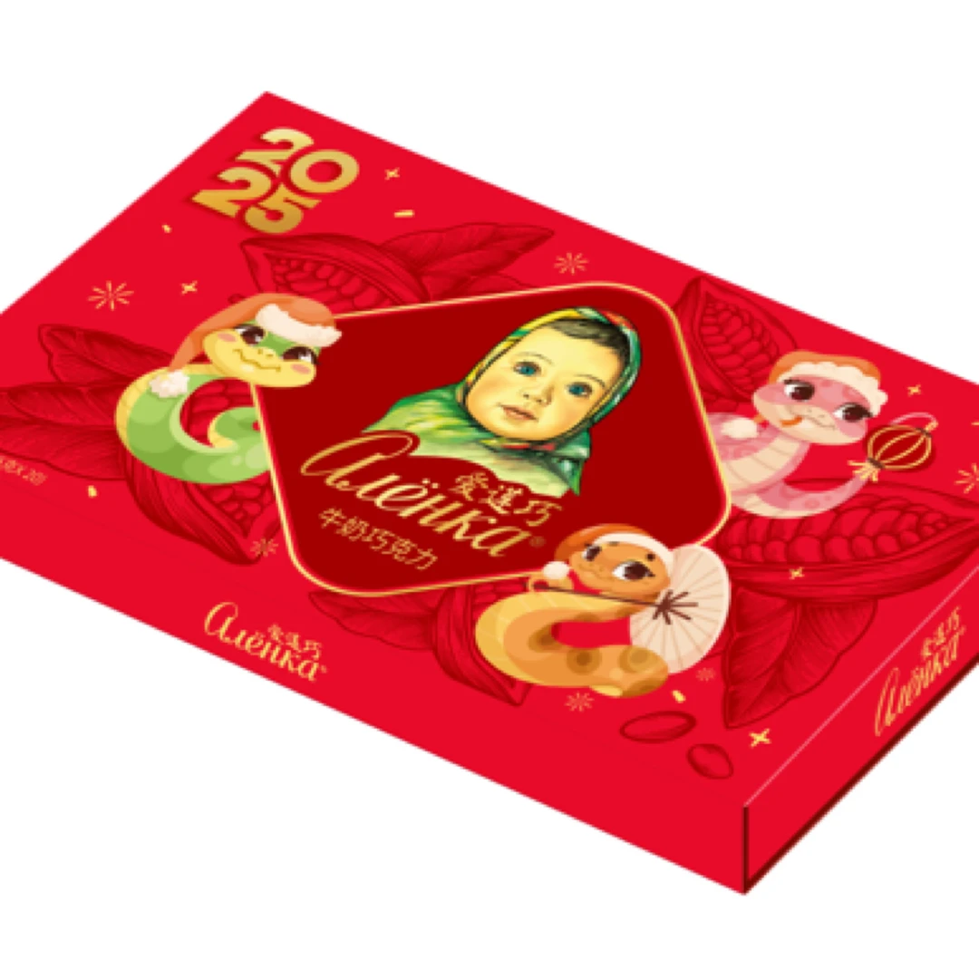 爱莲巧大头娃娃巧克力纯可可脂丝滑浓香