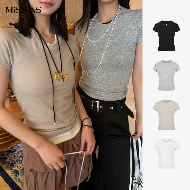 【Liegee】休闲百搭纯色插肩袖无侧缝T恤上衣25春夏新品