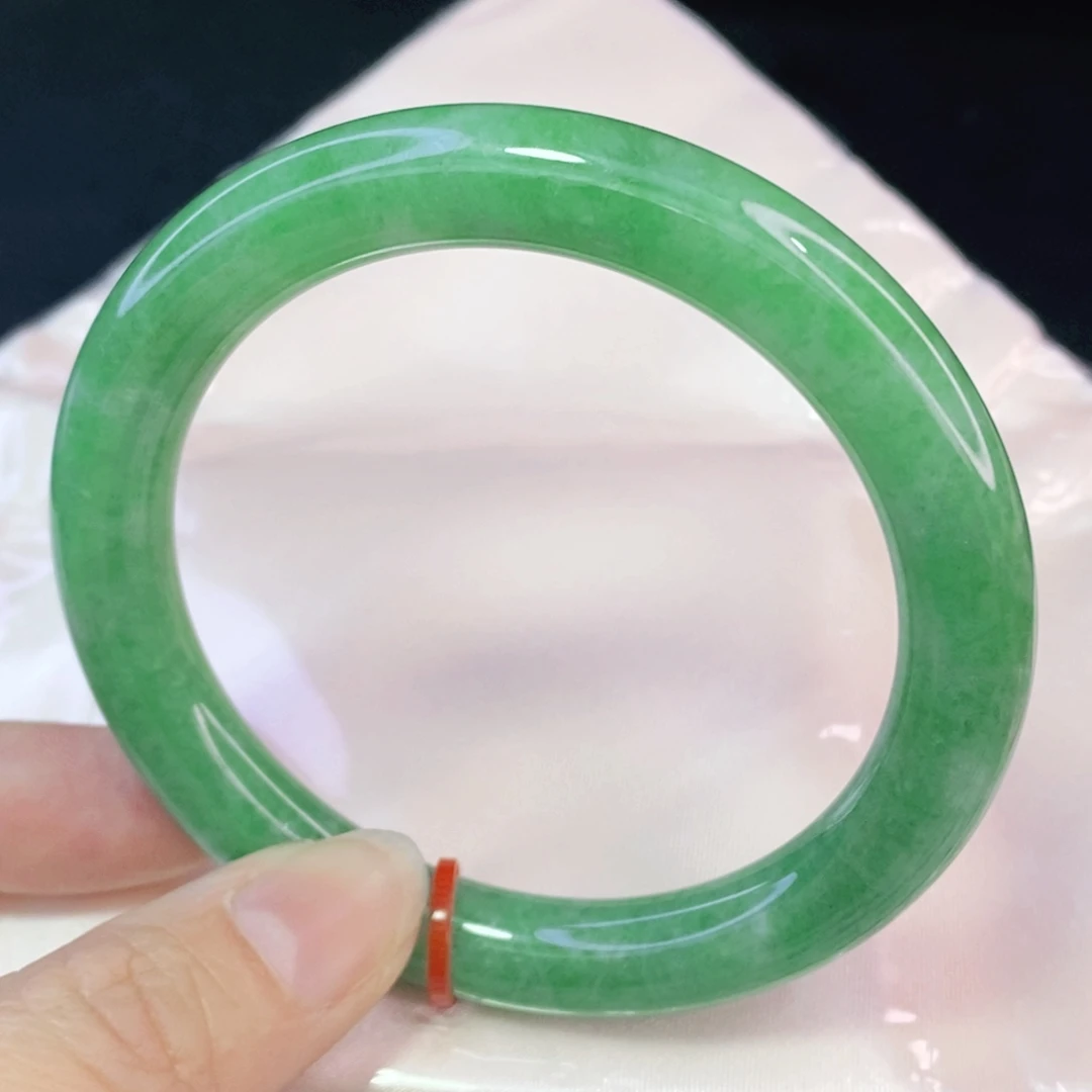 未镶嵌手镯翡翠59圆镯  （6）