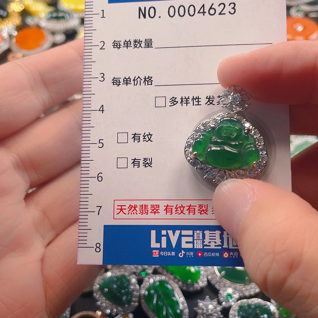 翡翠未镶嵌吊坠(不含链)