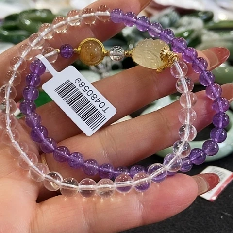 水晶手链未镶嵌天然水晶