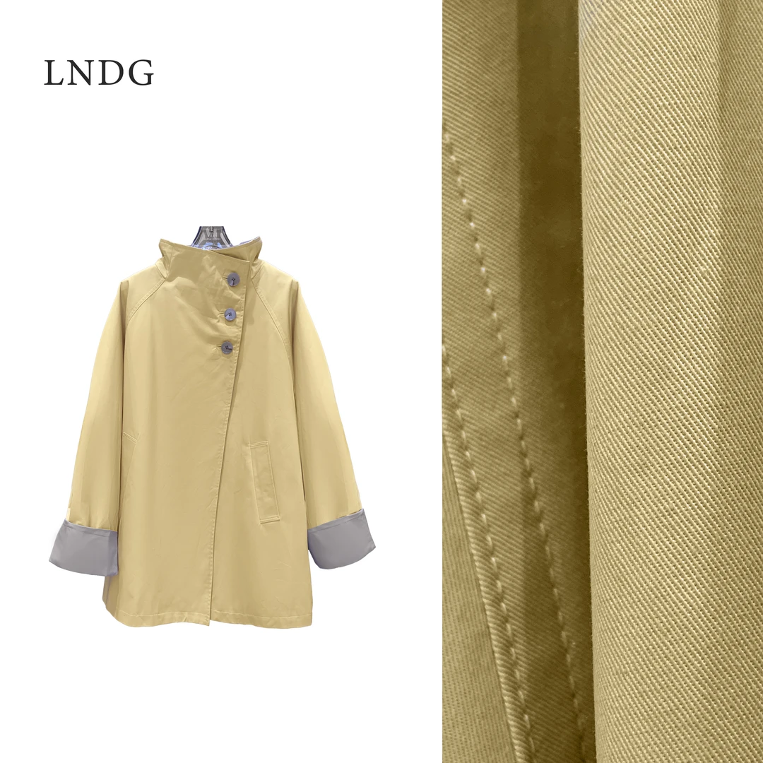 LNDG高端定制春季新款高龄三扣拼接休闲时尚外套LNDG31033