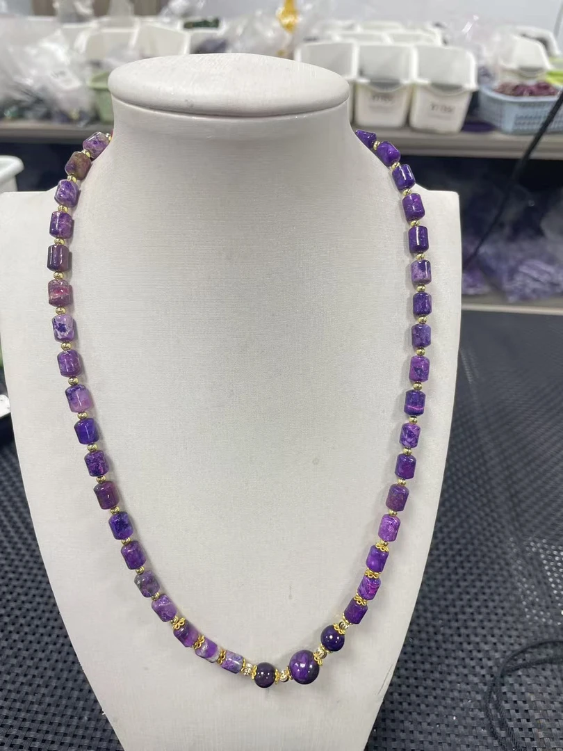 Z157顶配粉紫路路通设计项链女款