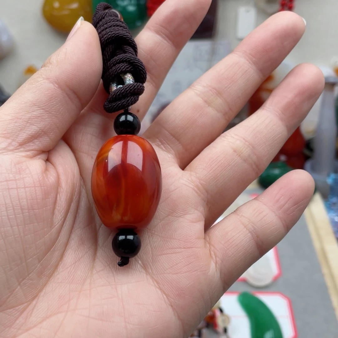 玛瑙/玉髓颈饰合金猫*胖