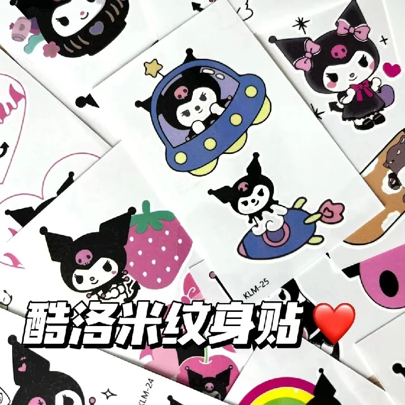 三丽鸥hellokitty纹身贴卡通可爱库洛米纹身贴少女学生防水持久贴