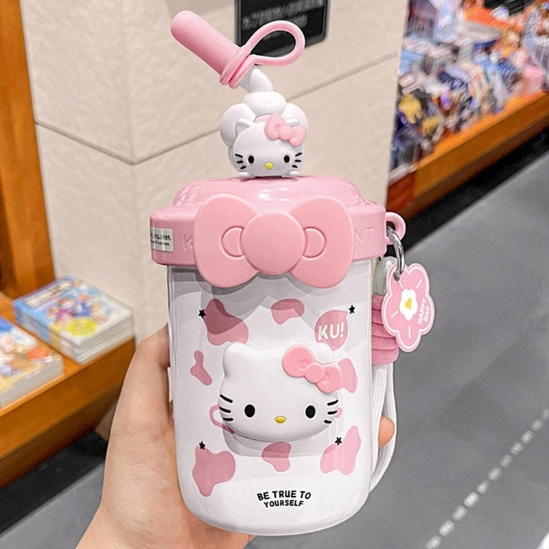 奇怡hellokitty搅拌杯女生高颜值学生上学专用保温杯2025新款水杯