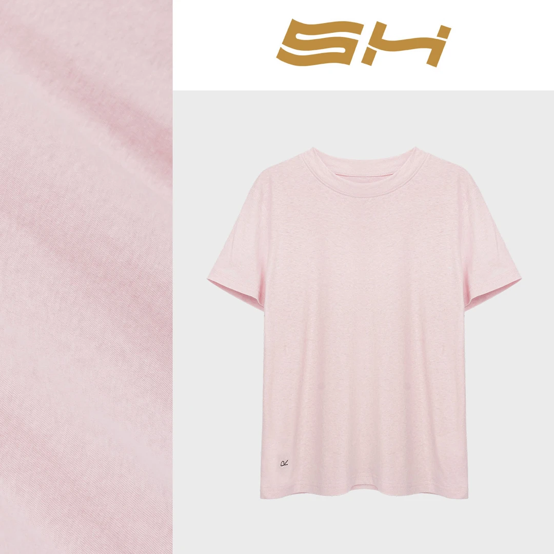 【叁儿禾吾】2025年新款舒适穿搭纯色休闲T恤女宽松短袖上衣