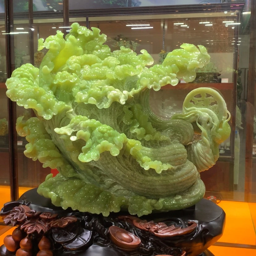 【闪购商品】蛇纹石玉未镶嵌摆件覆膜