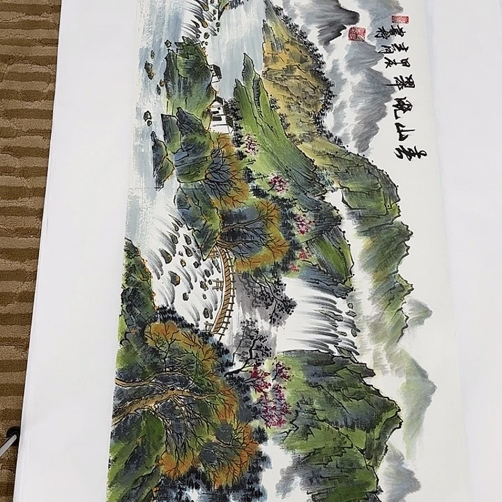 国画花鸟的翅膀和翅膀都140x54