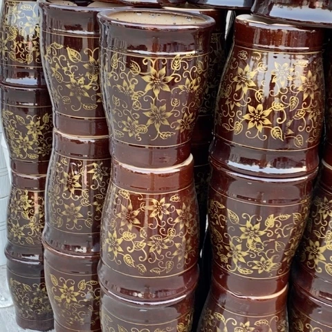 低腰棕金花中号口25/33