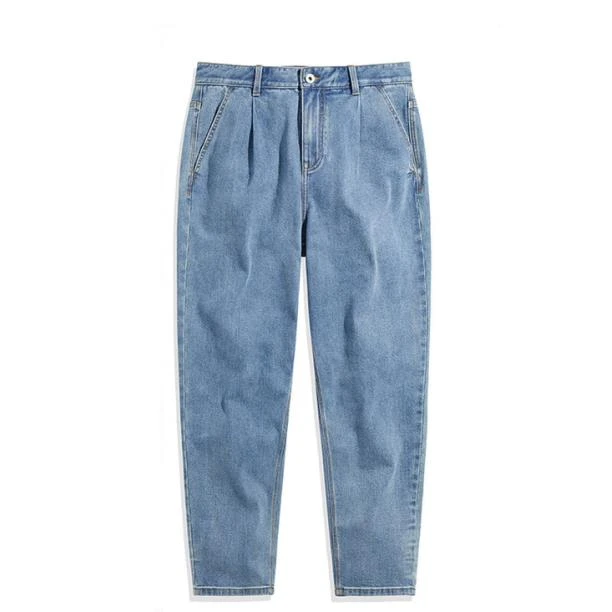 PB牛仔裤子直播间下单男士款休闲裤设计师直筒时尚宽松