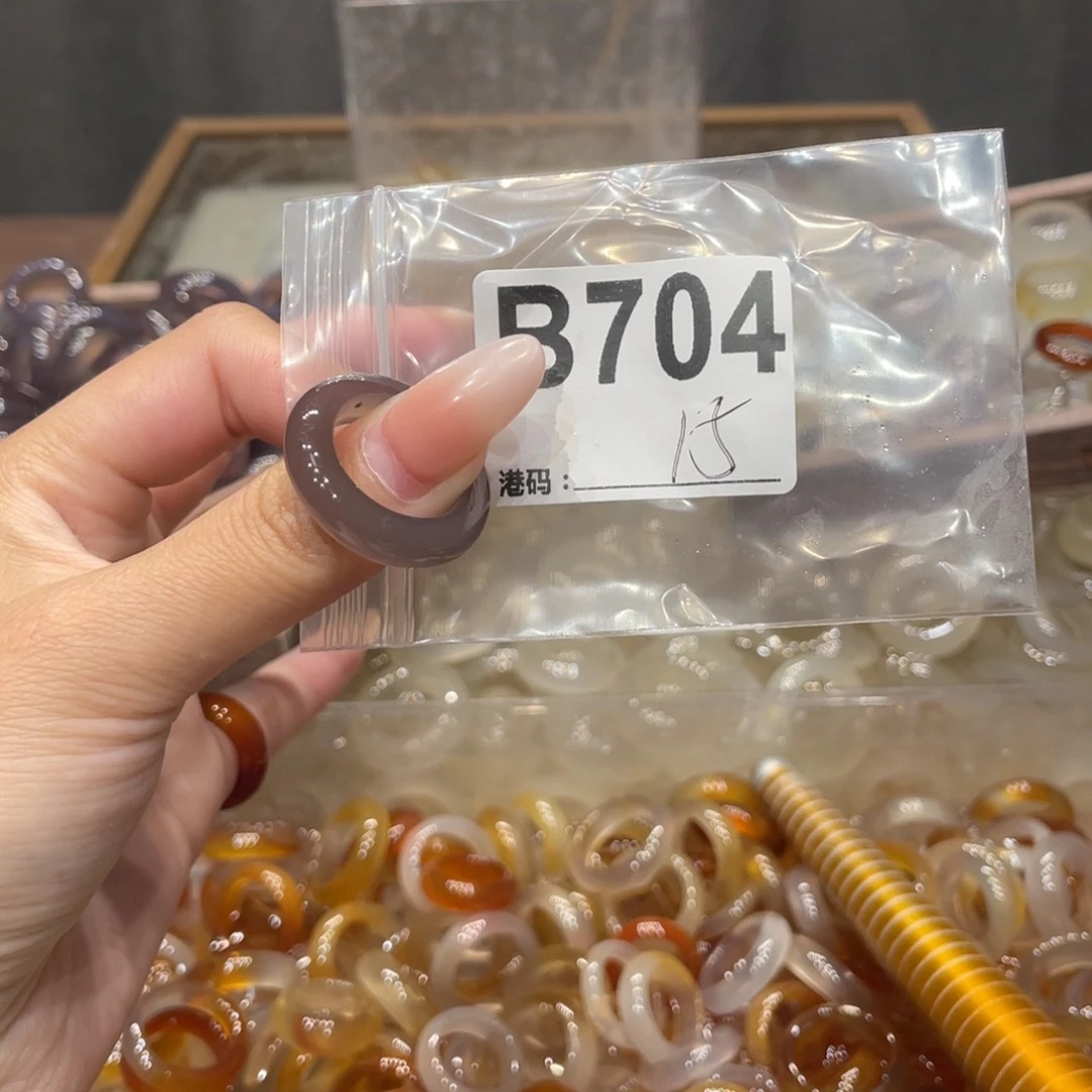 玛瑙/玉髓未镶嵌戒指704