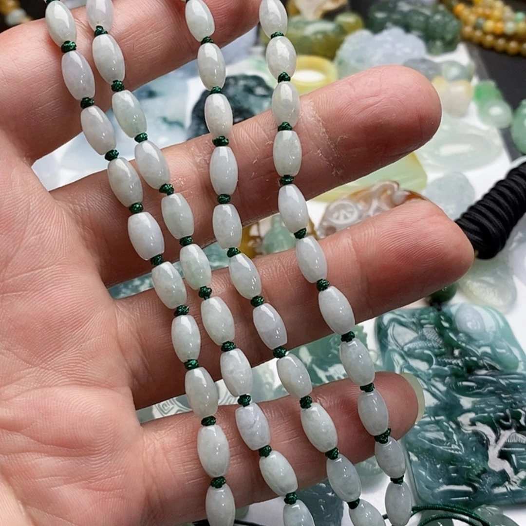 颈饰未镶嵌翡翠珠链