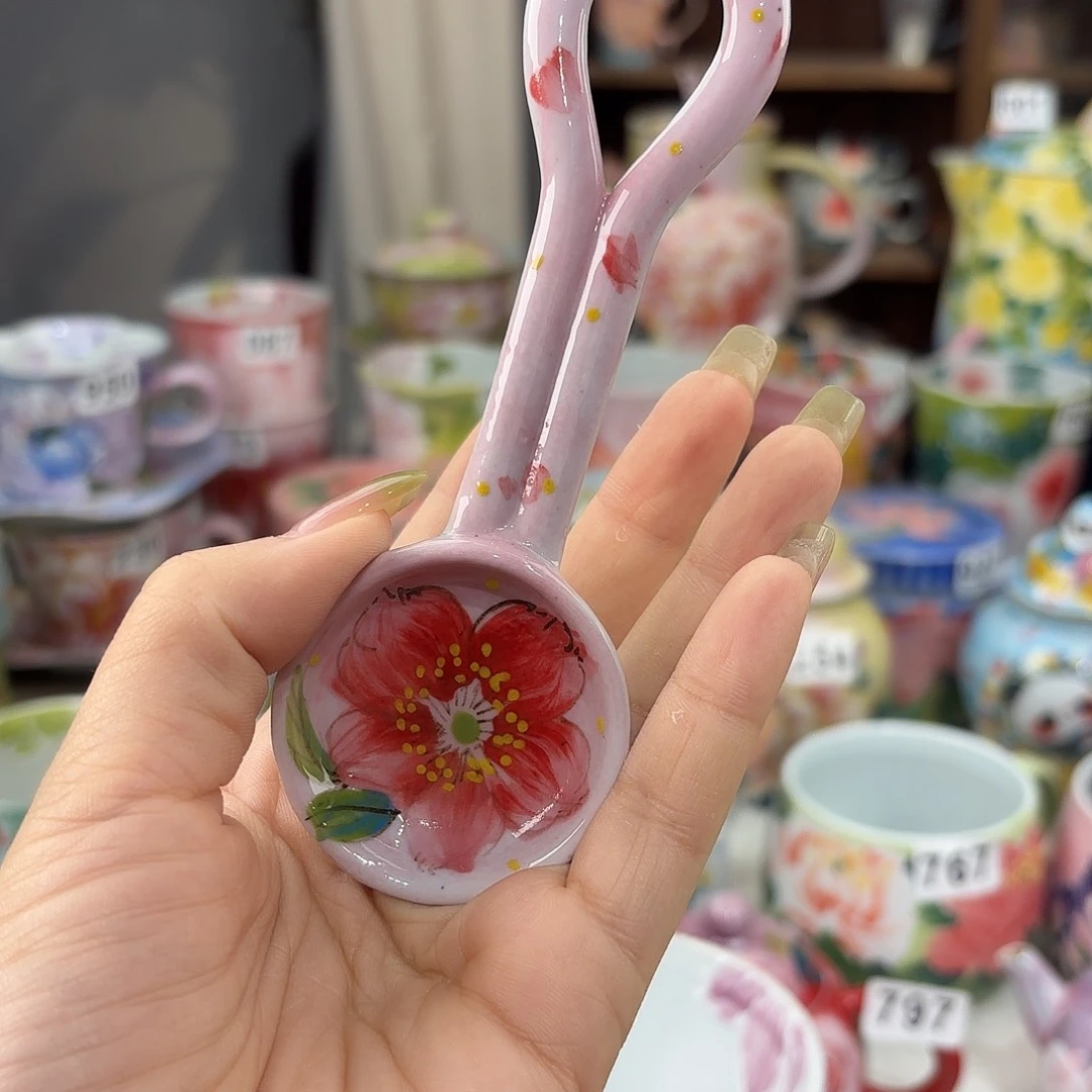 瓷片景德镇手绘高温釉下彩陶瓷茶具