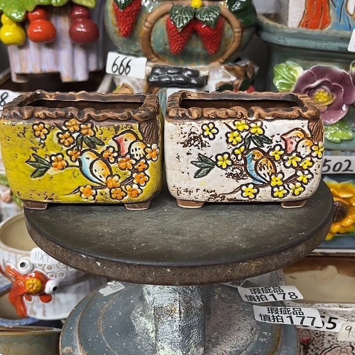 粗陶材质多肉花盆