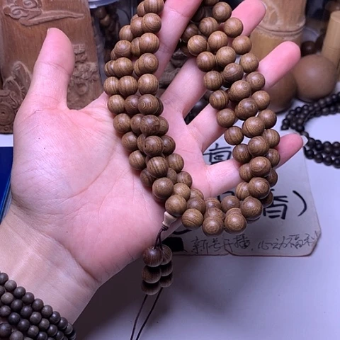 檀香木手串/手链老山檀香土埋老料1.0/108顺纹沉