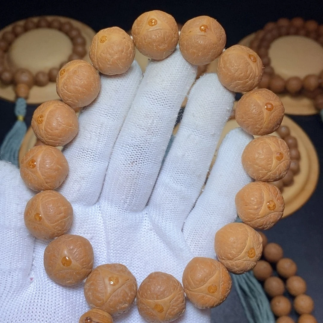 吊坠凤眼菩提18mm龙眼红皮同树 手串15颗