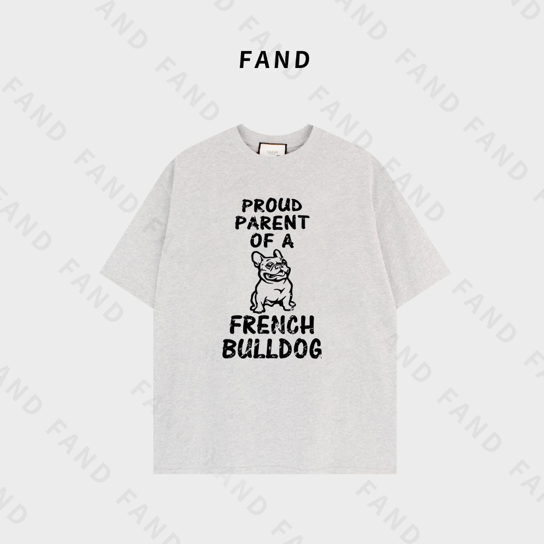 FAND品牌【OFA法斗】2025夏季情侣装港潮字母印花宽松圆领短袖T恤