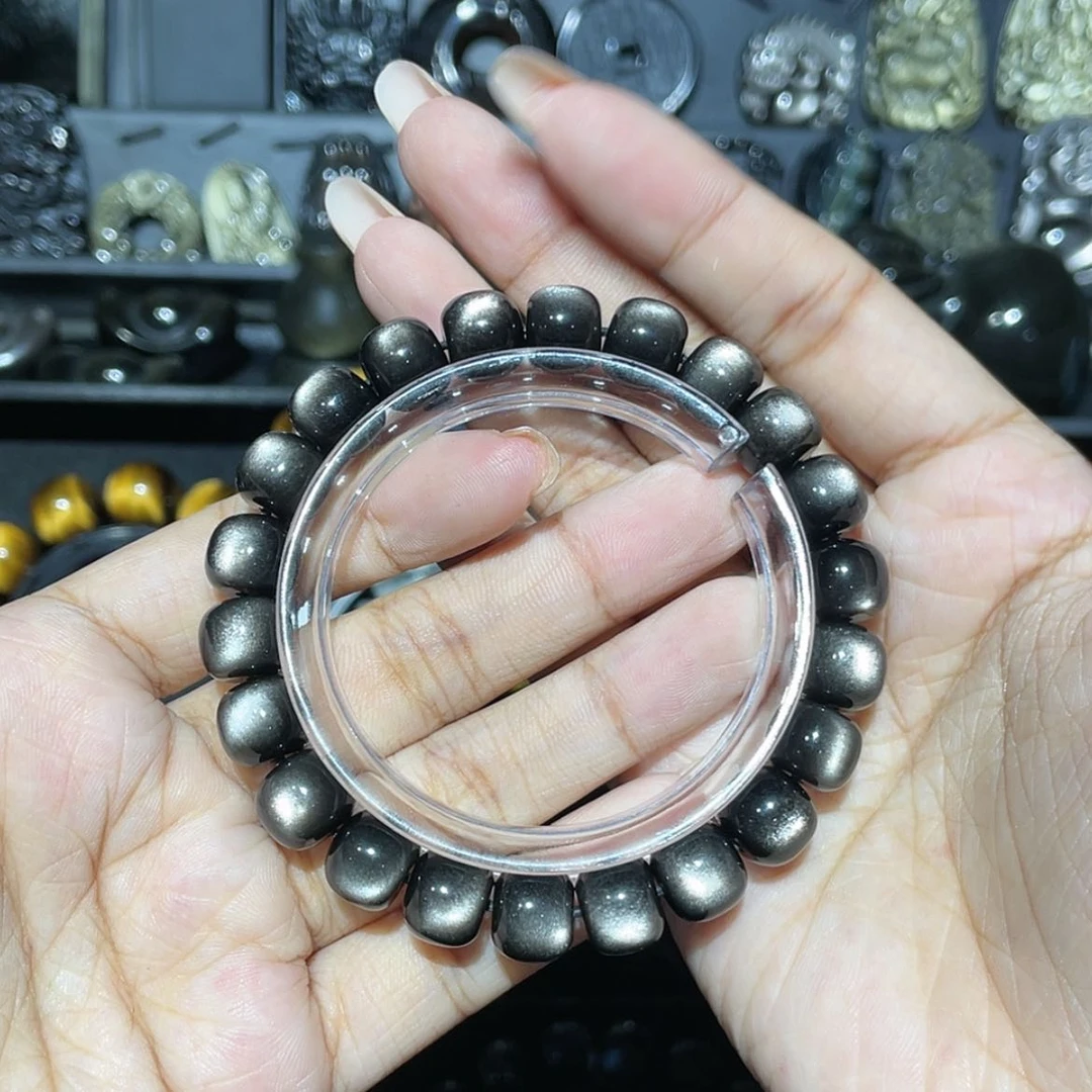 【闪购商品】未镶嵌黑曜岩手串石*鱼
