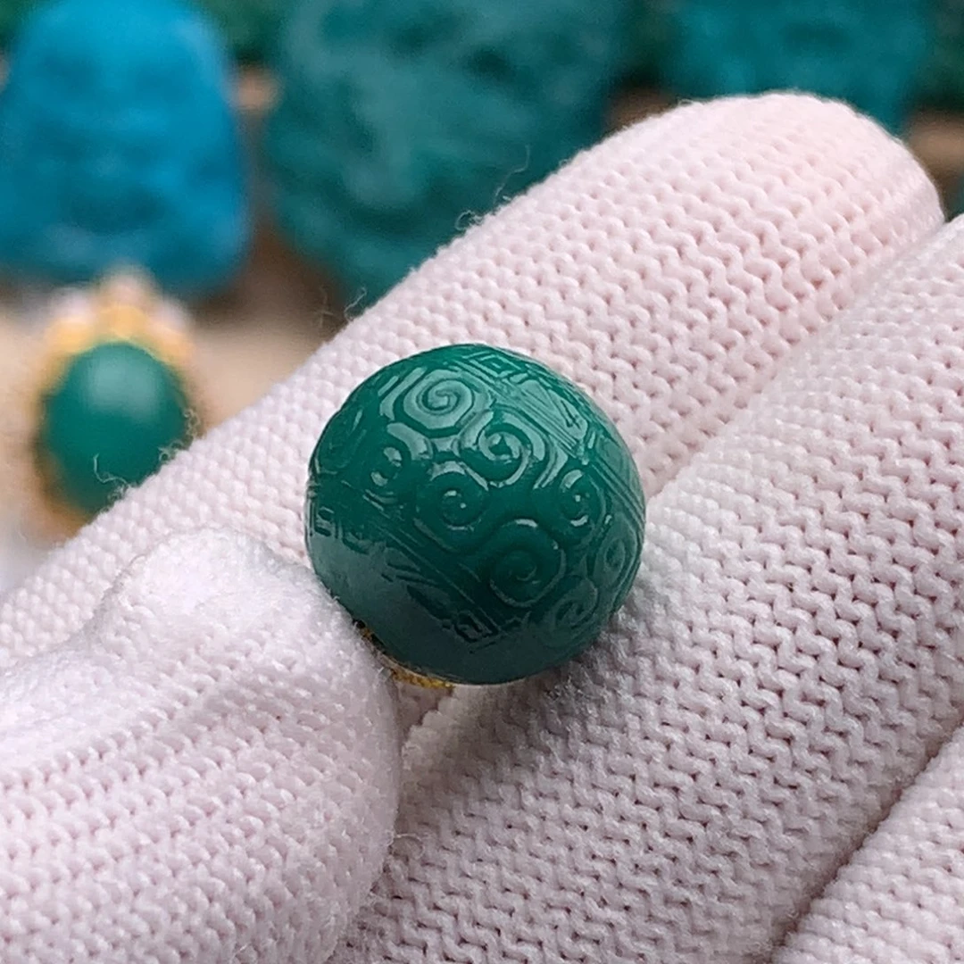 未镶嵌绿松石珠宝奇石13mm