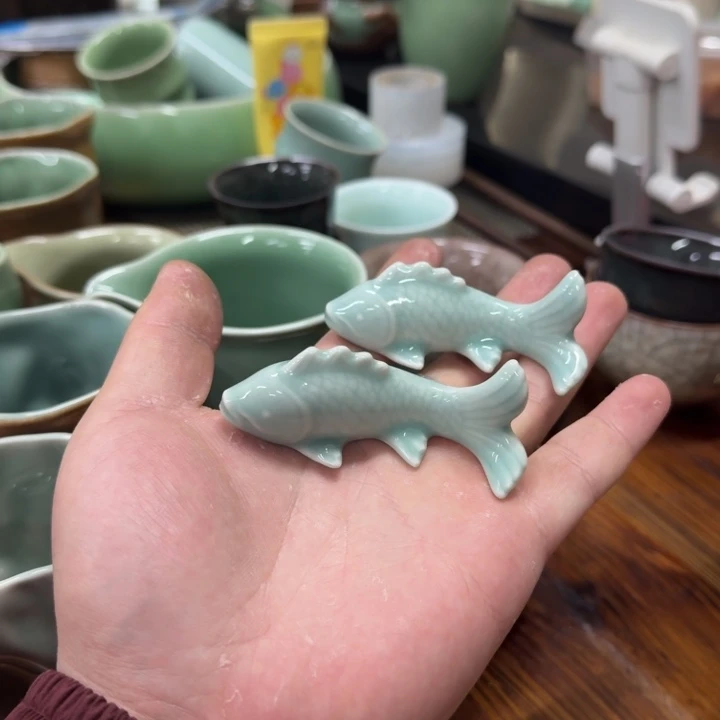 龙泉青瓷茶具微瑕61990