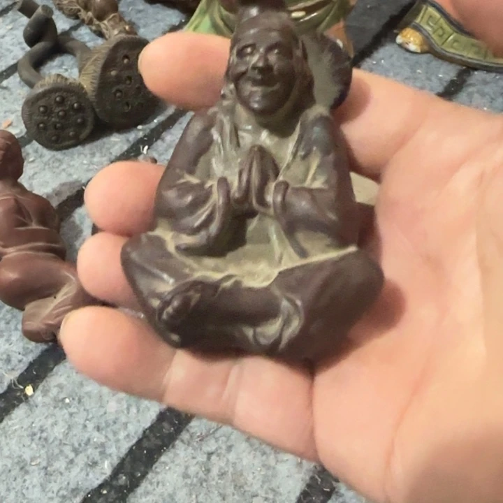 绿泥紫砂摆件紫砂茶宠