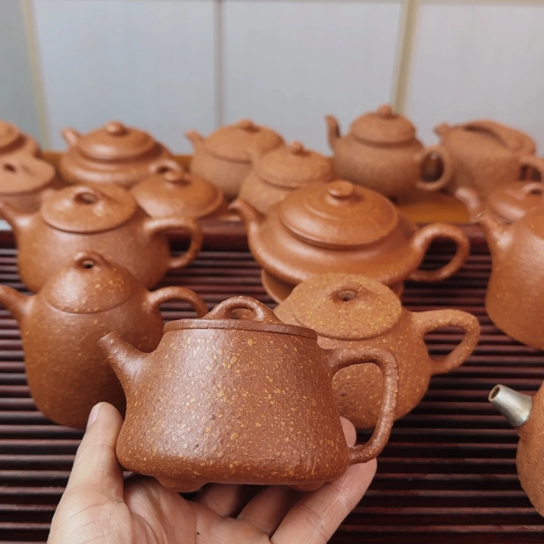 紫砂茶壶八目红降高瓢180cc