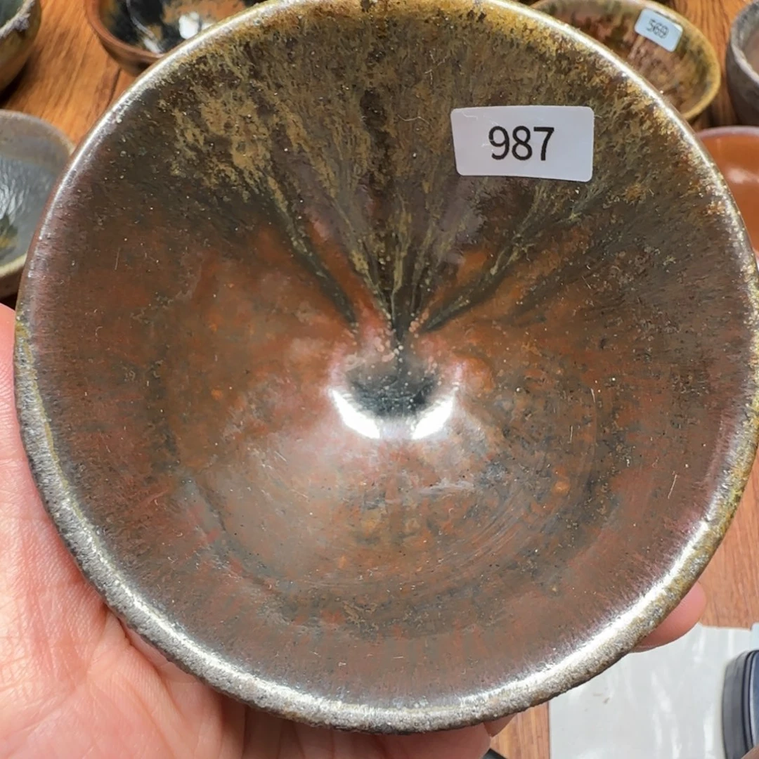 柴烧建盏茶盏茶杯987
