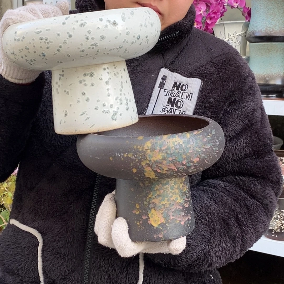 紫砂花盆口18高16福利俩个