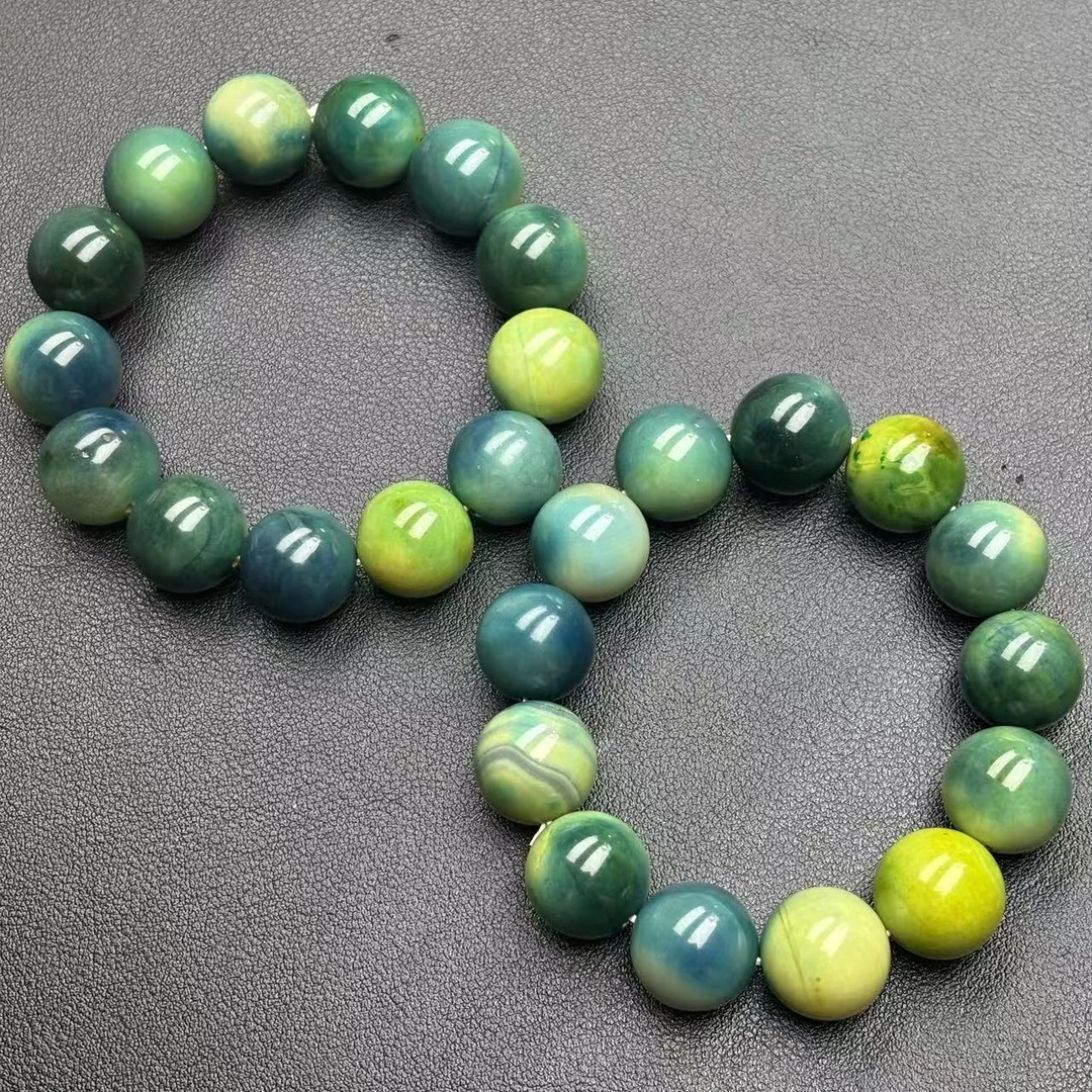 q-S6848卡15卡16左右-翠羽明珠翠青玛瑙手串-多样性发货只发一件