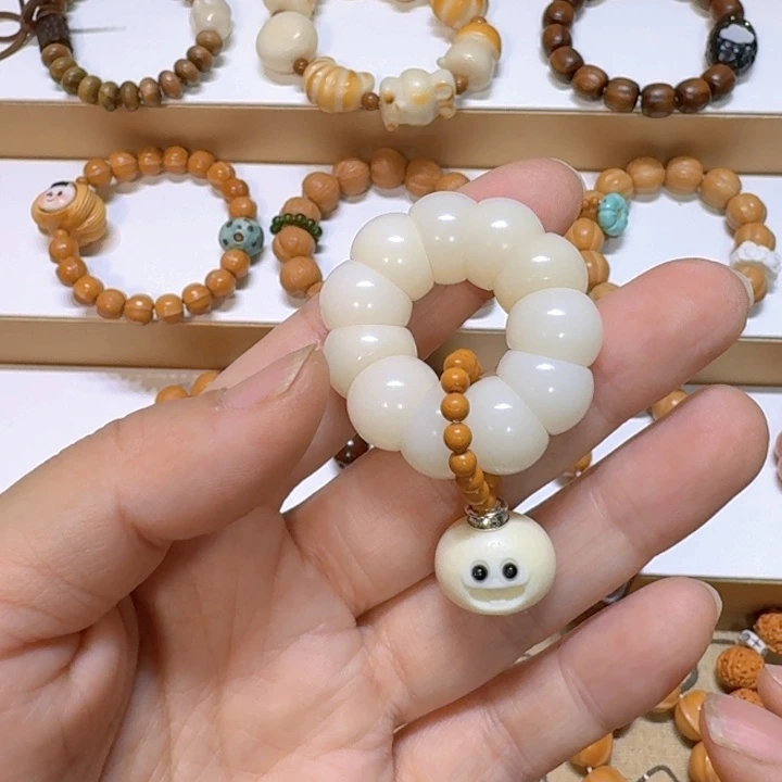 星月菩提手串白菩提菩提手串馒头籽