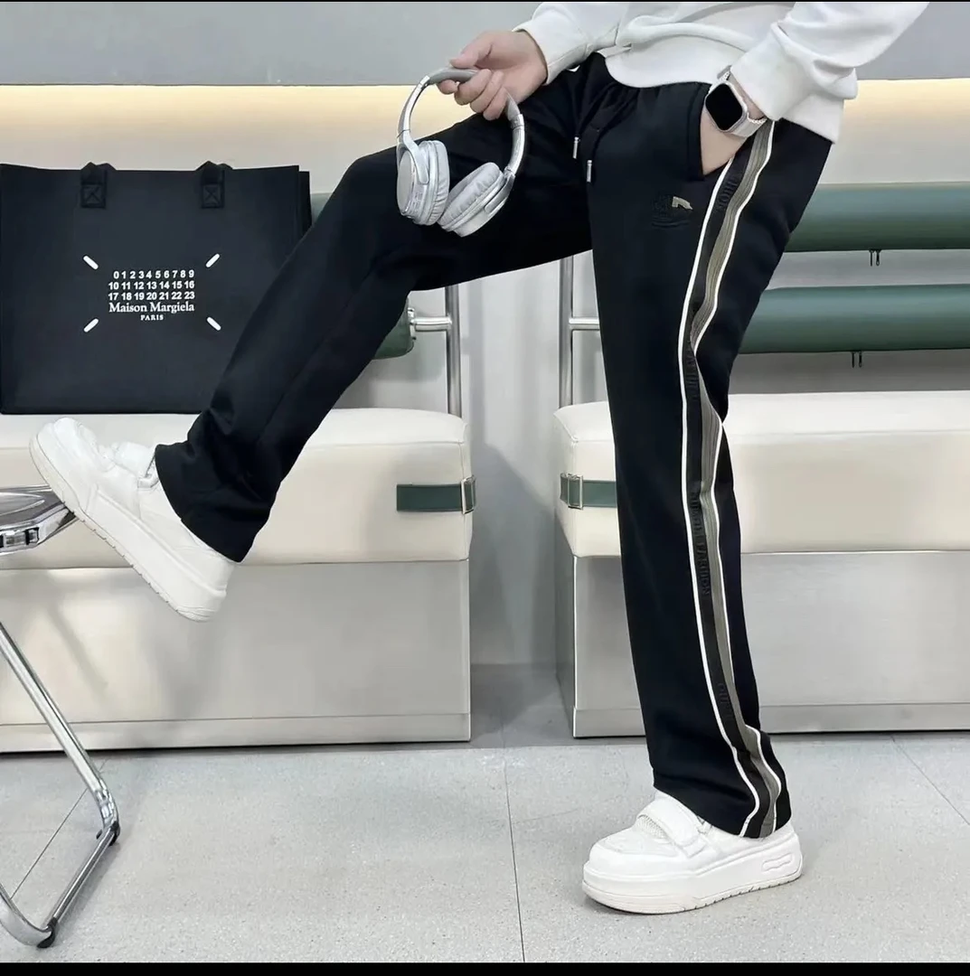 灯芯冬款新款卫裤男士束脚休闲裤时尚条纹长裤子百搭运动