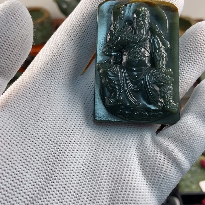 岫岩河磨玉（透闪石质玉）未镶嵌吊坠(赠链)用****3