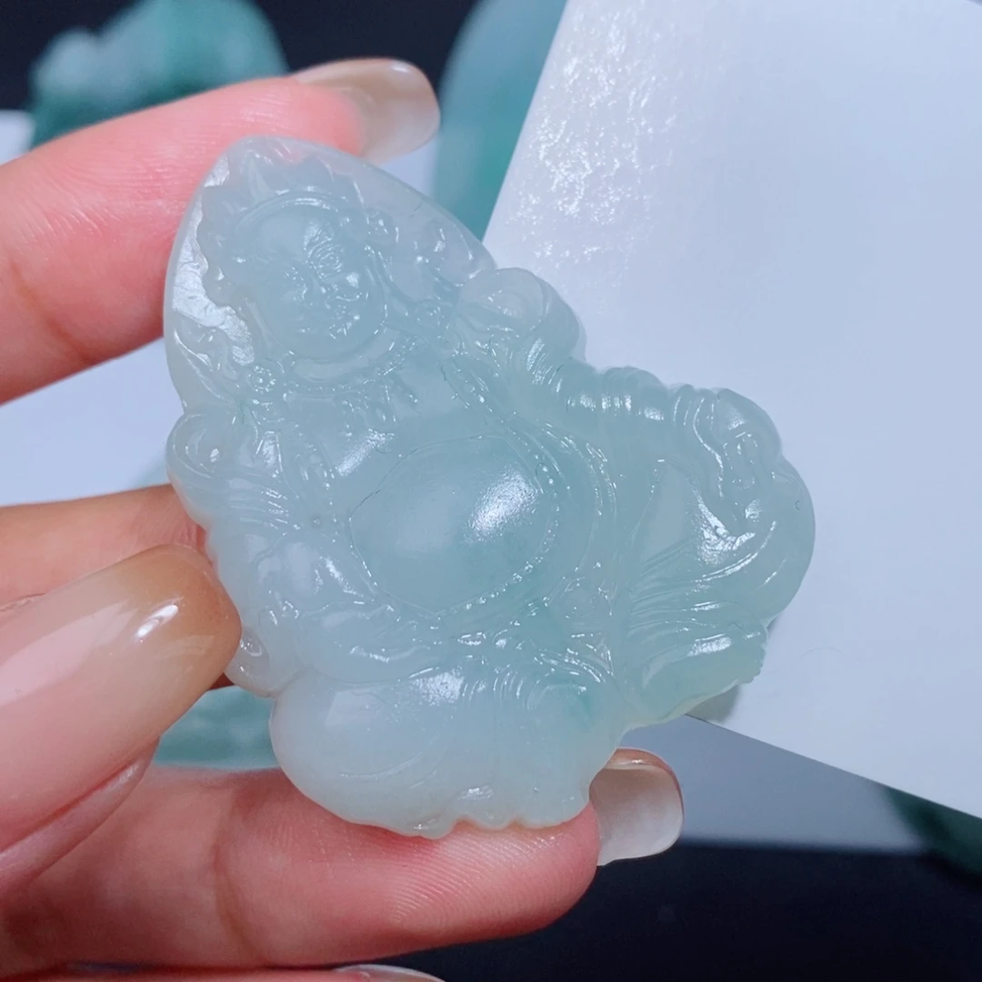 定制翡翠未镶嵌毛货翡翠挂件