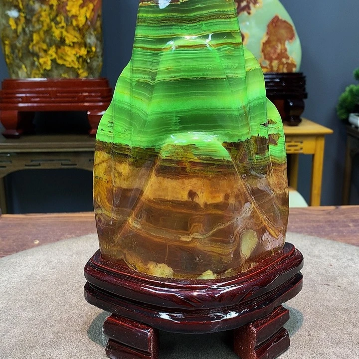 石材靠山摆件创意