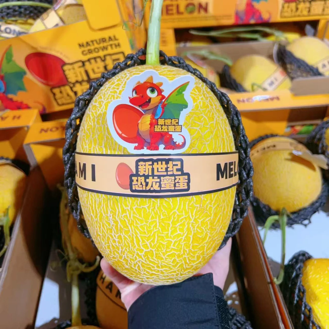 《丹选》恐龙蛋蜜瓜 6.5-7斤左右 2颗 脆甜 顺丰包邮