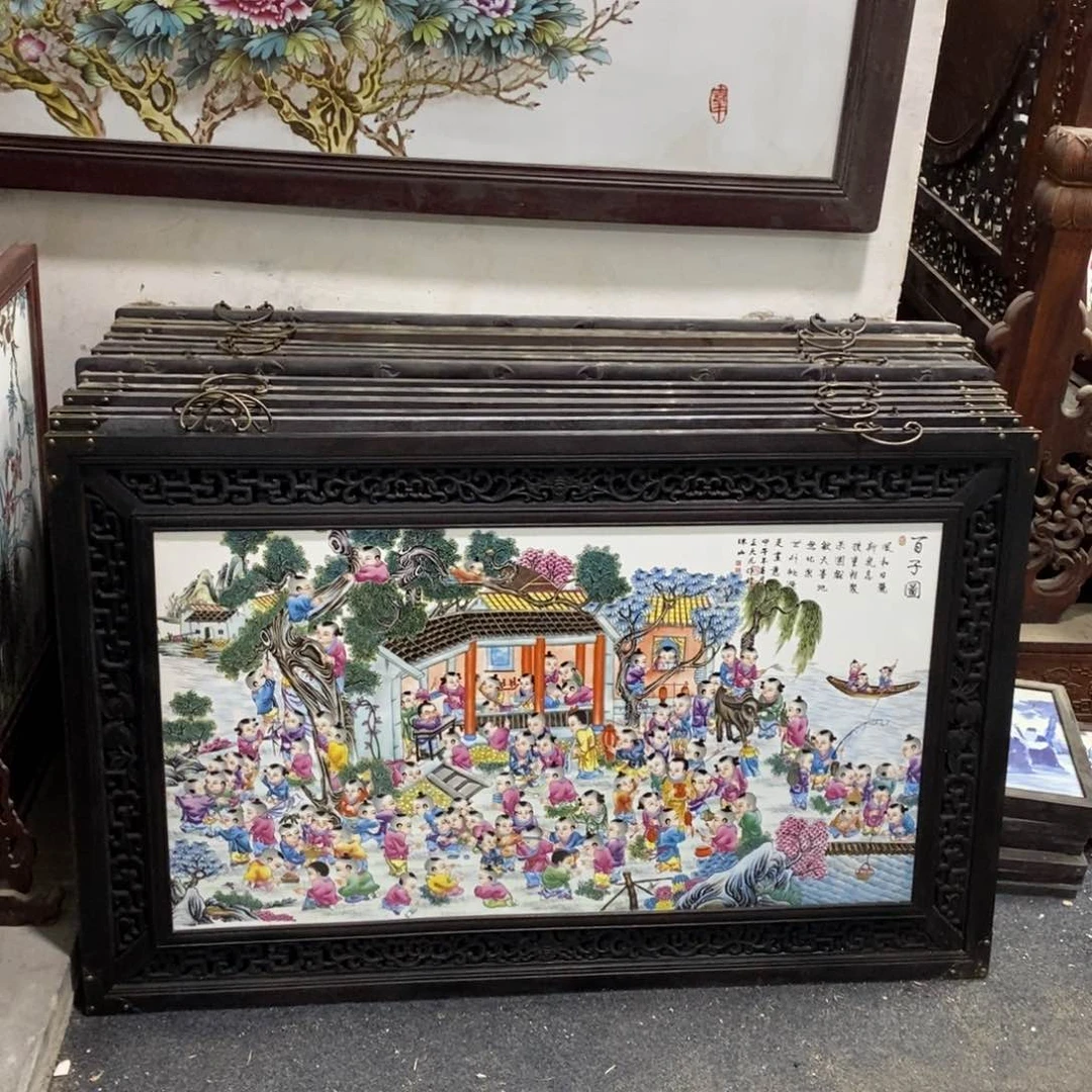 瓷片1.2*76*1景德镇瓷板画柴窑烧制