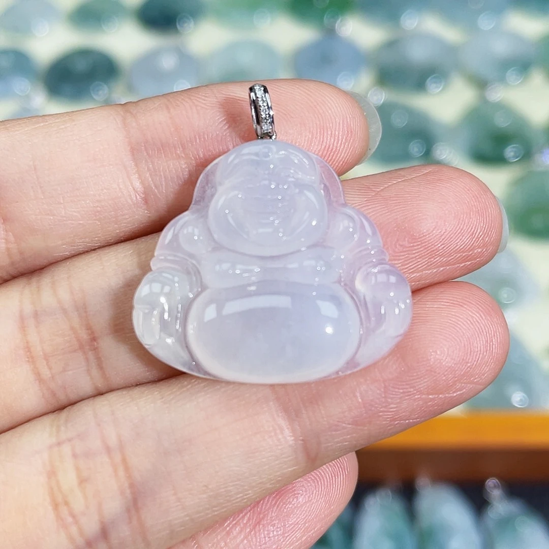 翡翠颈饰18K金镶嵌吊坠