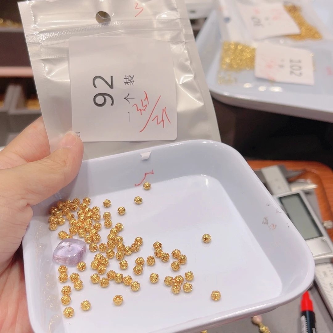 水晶珠宝半成品银S925镀金镶嵌92